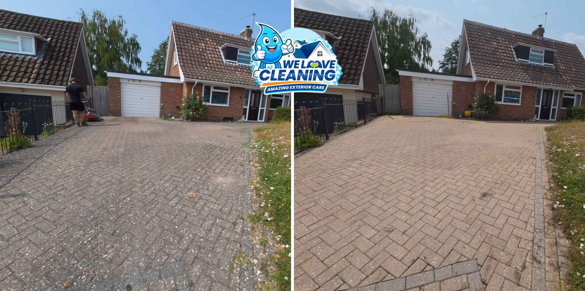 Before and after cleaning result