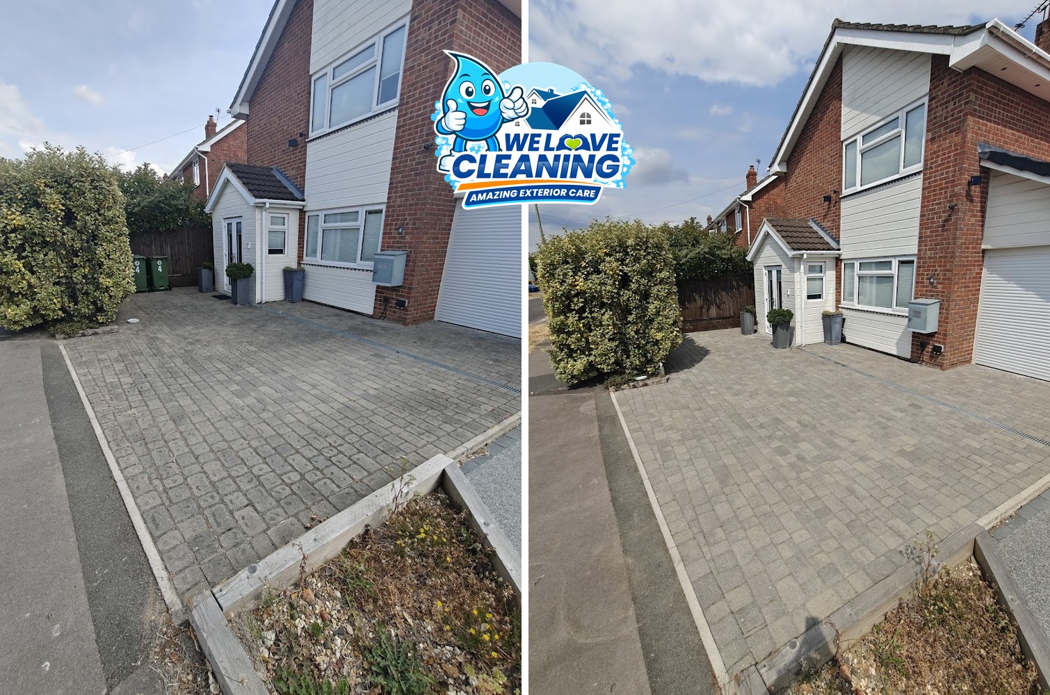Before and after cleaning result