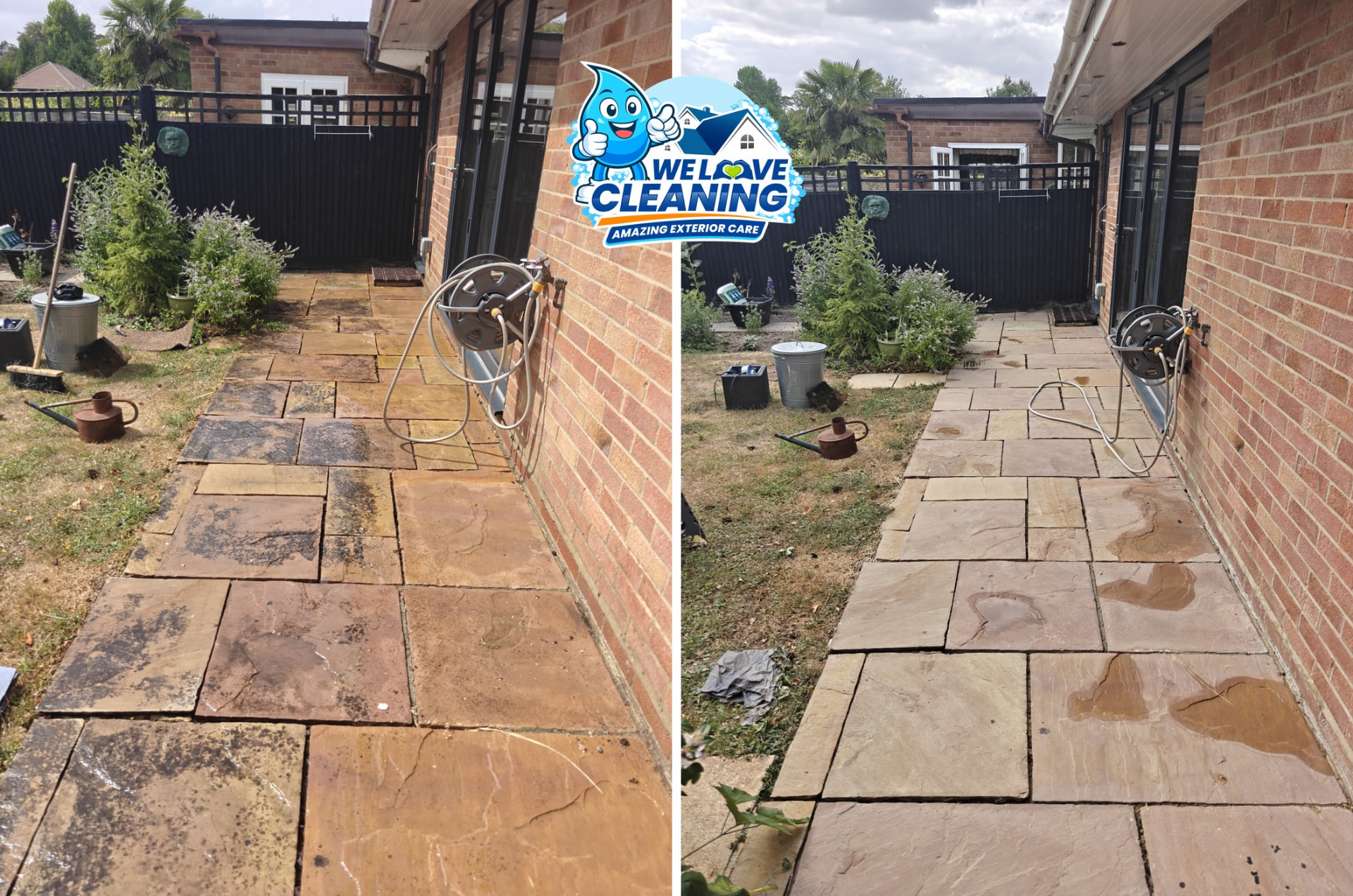 Before and after cleaning result