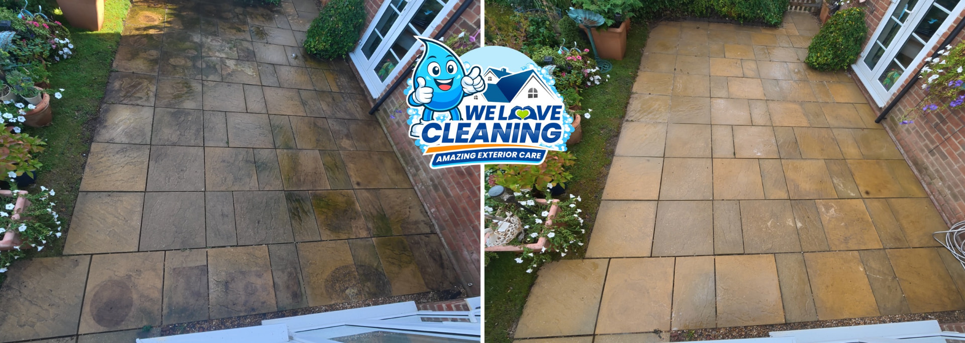 Before and after cleaning result