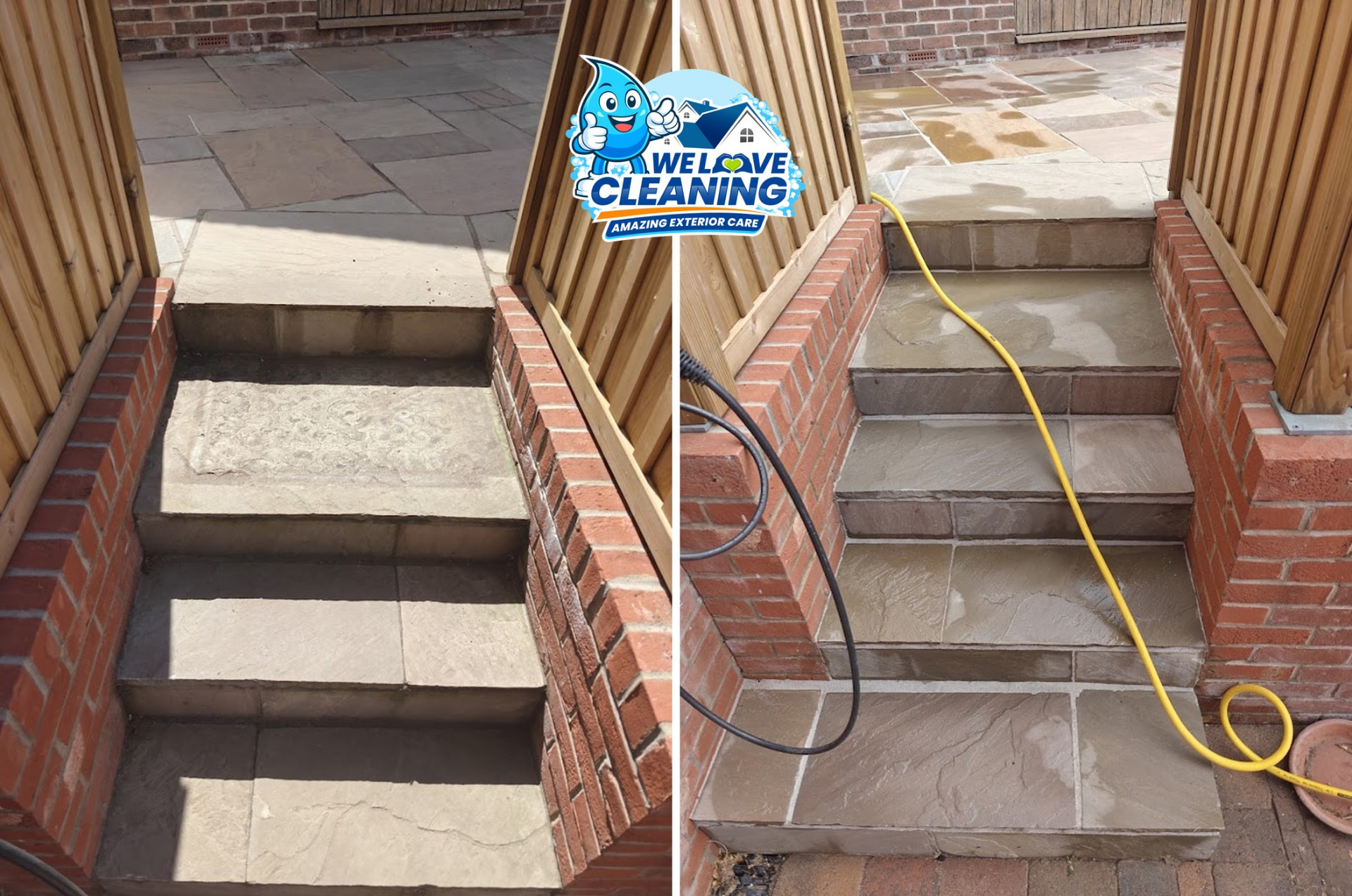 Before and after cleaning result