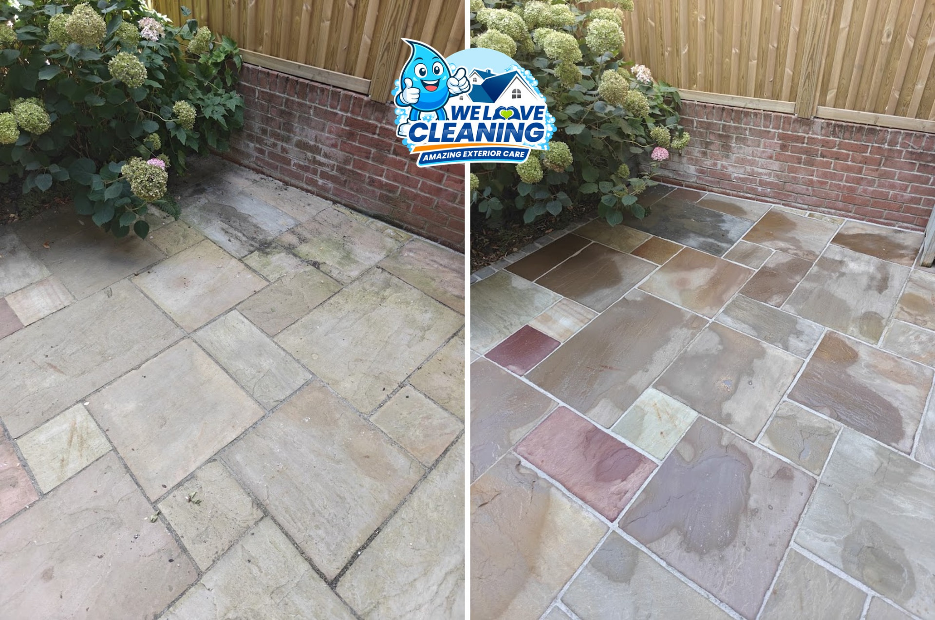 Before and after cleaning result